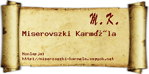 Miserovszki Karméla névjegykártya